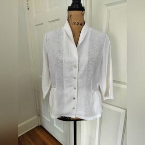 Eileen Fisher White Button Down Shirt